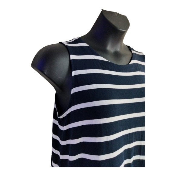 J. Jill Wearever Collection Sleeveless Striped Flowy Stretch Longline Top Large - Picture 8 of 12